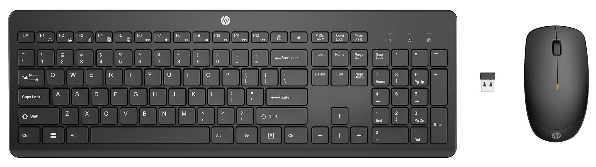 Trådløst tastatur og mus – HP 235 billede