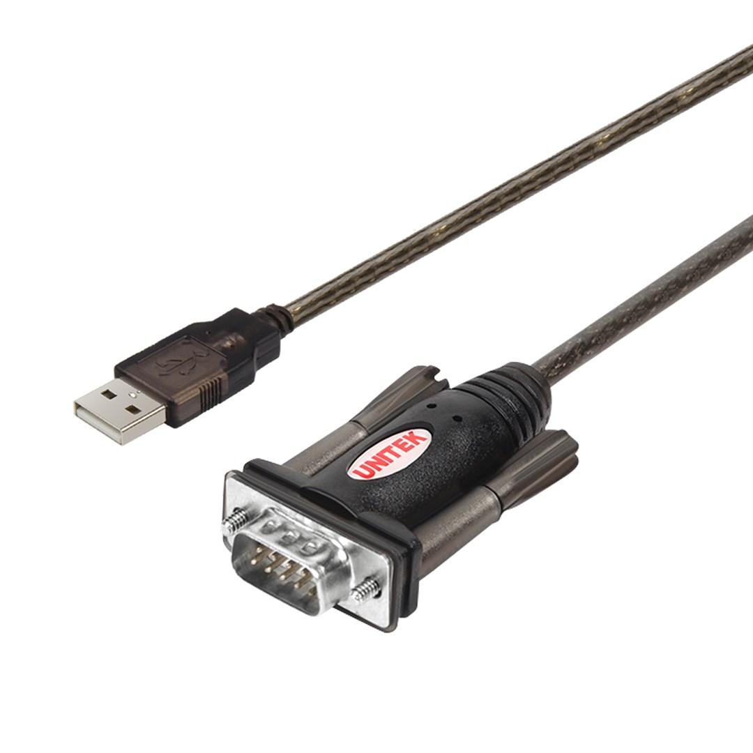 USB til RS-232 adapterkabel UNITEK Y-105, 1,5 m, sort billede