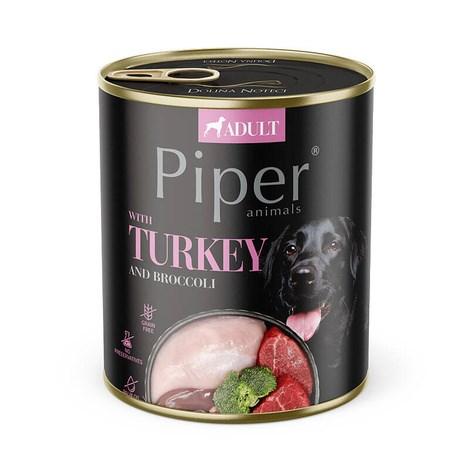Hundefoder vådfoder Dolina Noteci Piper - kalkun med broccoli, 800 g billede
