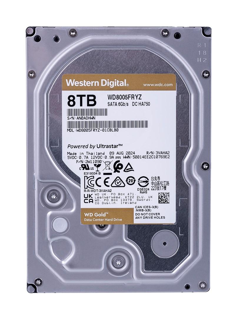 Western Digital WD8005FRYZ Gold Harddisk - 3.5", SATA III, 6 Gb/s - 8TB