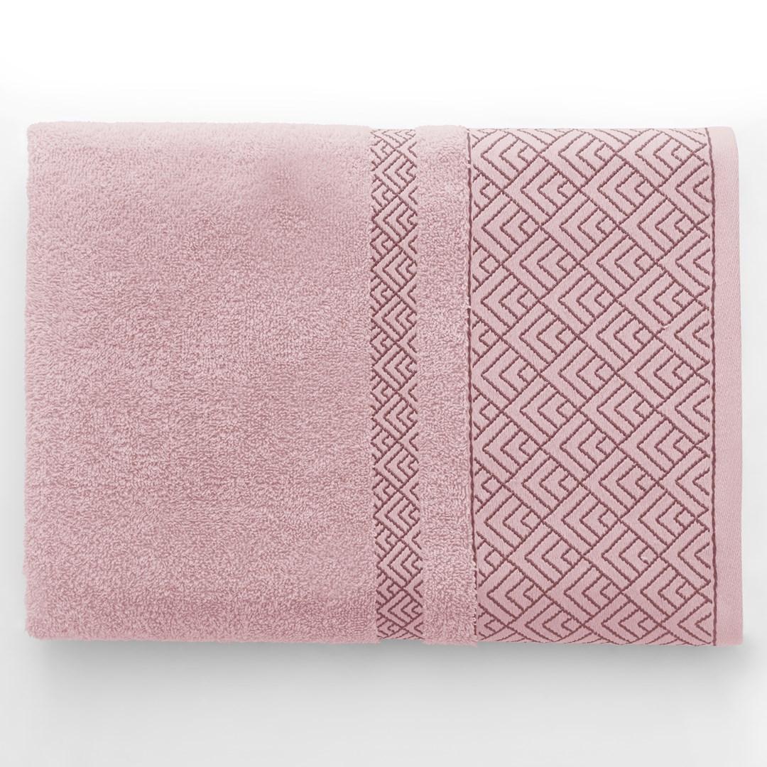 Håndklæde 50×90 cm - AmeliaHome Volie, pudderlyserød, 100 % bomuld billede