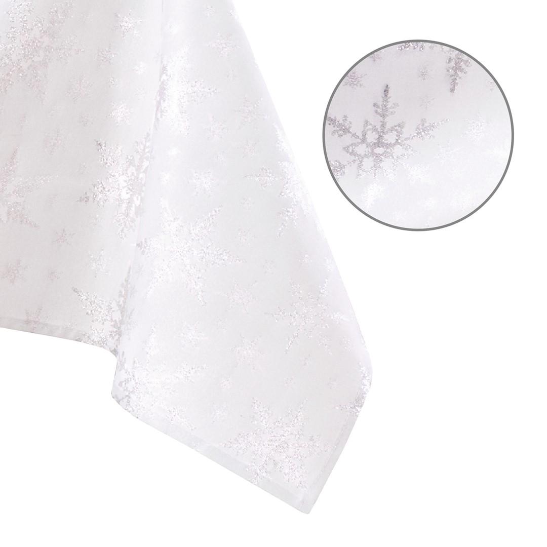 Juledug hvid 80x80 - AmeliaHome White Christmas