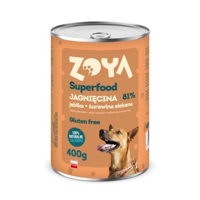 Hundefoder vådfoder ZOYA Superfood lam 400 g billede