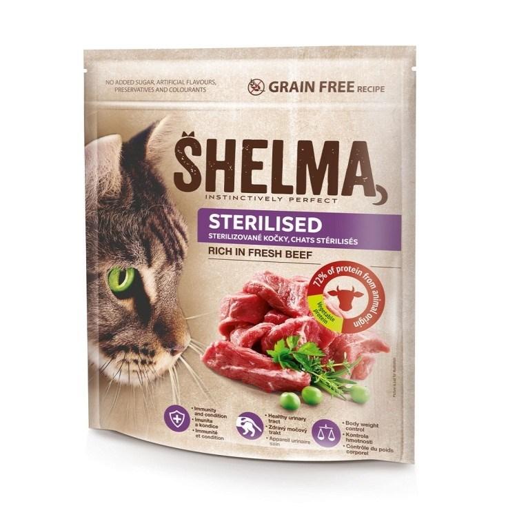 Tørfoder til kat – SHELMA Sterilised Beef 1,4 kg billede