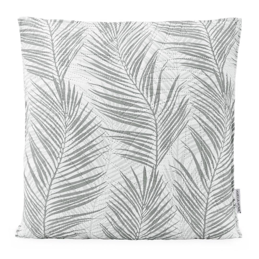 Pyntepude AmeliaHome Tropical Bonaire 45x45 – grå blade billede