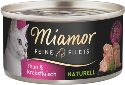 Vådfoder til kat – Miamor Feine Filets Naturell tun med krebsekød 80 g