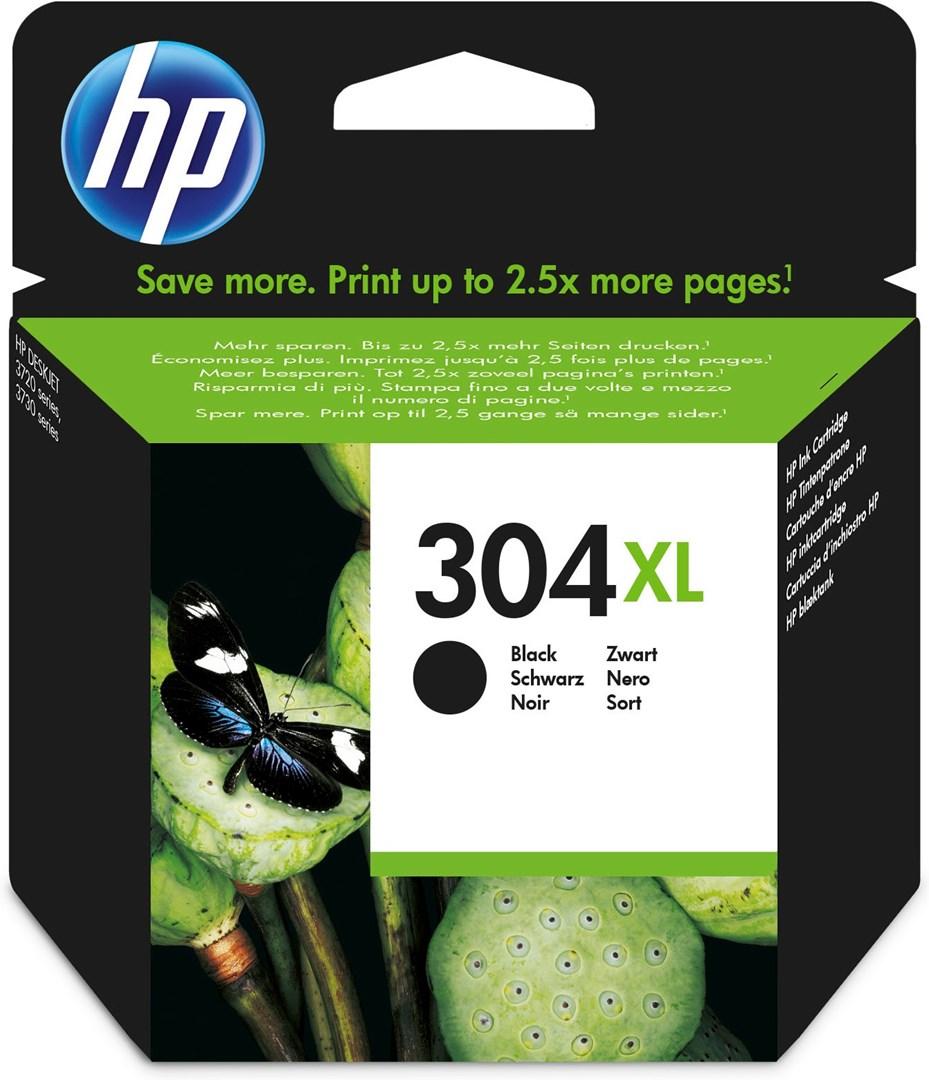 Blækpatron HP 304XL sort - original høj kapacitet billede