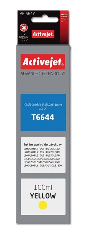 Blæk til Epson Activejet AE-664Y – gul, 100 ml (erstatning for T6644) billede
