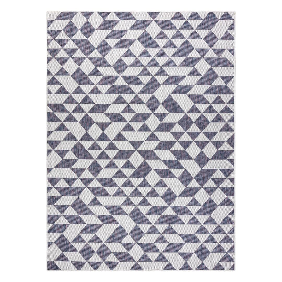 Gulvtæppe Hakano Vinea Geometric3 - blå, 140×190 cm billede