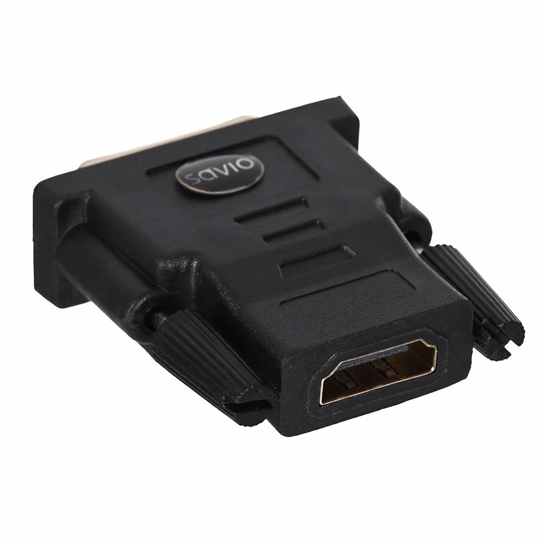 HDMI til DVI adapter – Savio CL-21, han til hun, sort billede