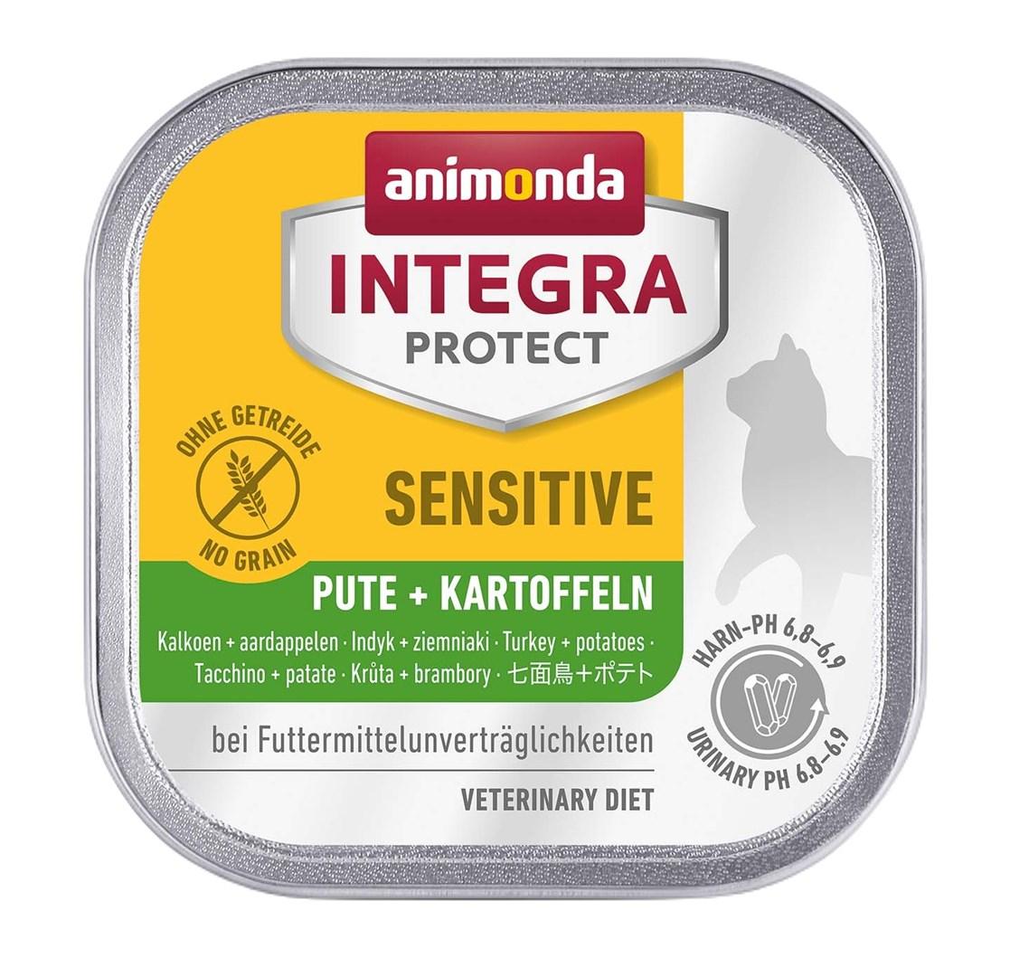 Vådfoder til kat – animonda Integra Protect Sensitive kalkun med kartofler 100 g billede
