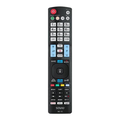 Fjernbetjening til TV - Savio RC-11 (IR, knapper, til LG)