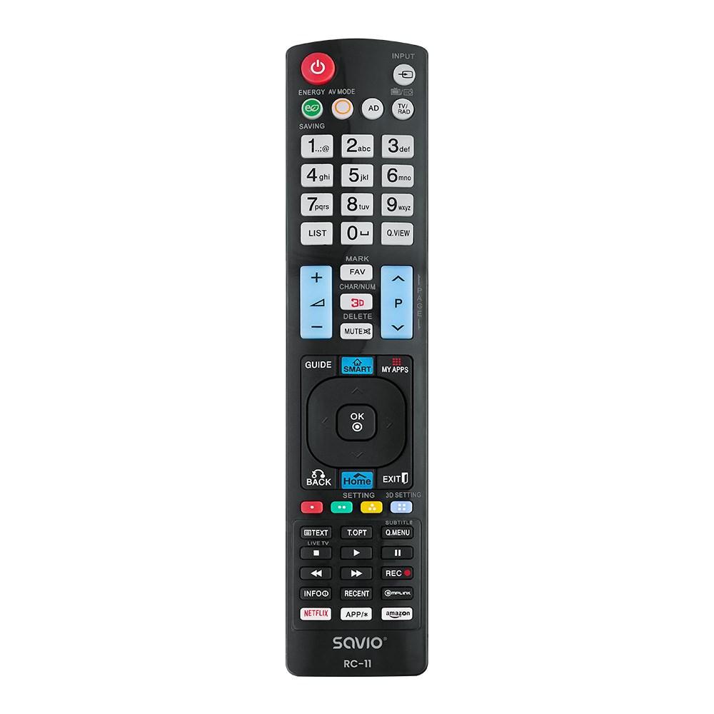 Fjernbetjening til TV - Savio RC-11 (IR, knapper, til LG) billede