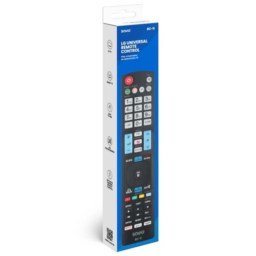 Fjernbetjening til TV - Savio RC-11 (IR, knapper, til LG)