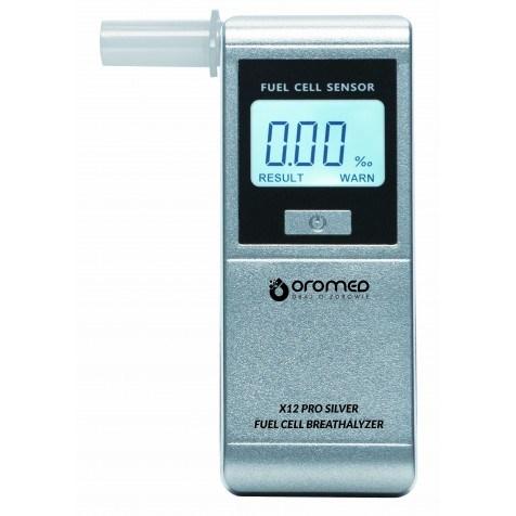 Alkometer oromed X12 Pro Silver – kontaktfri promilletester med LCD billede