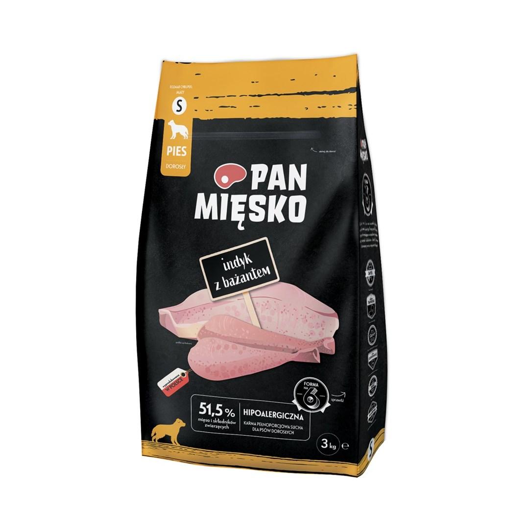 Hundefoder tørfoder PAN MIĘSKO kalkun med fasan S – 3 kg billede