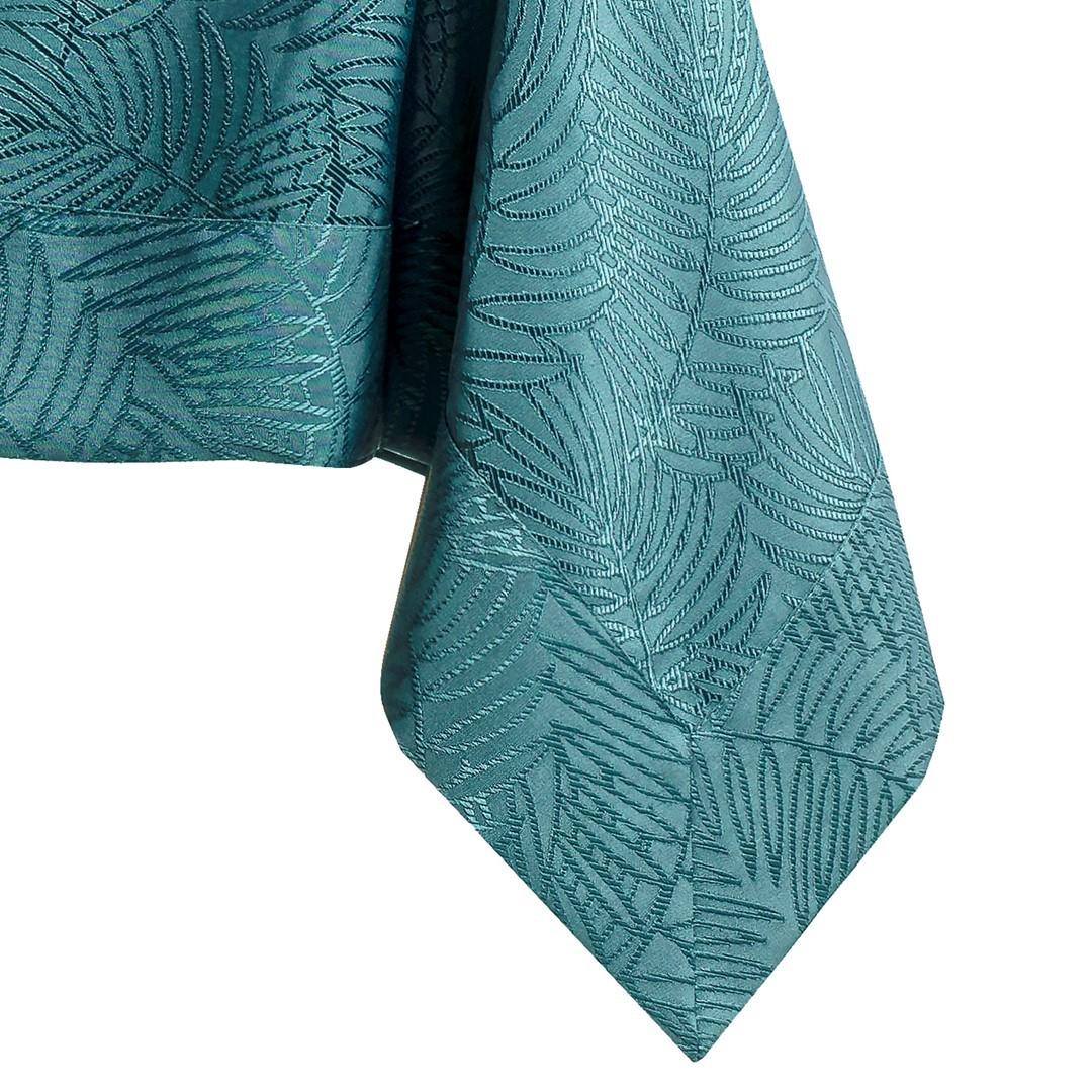 Dug 140x300 cm havgrøn - AmeliaHome Gaia, præget plantemønster billede