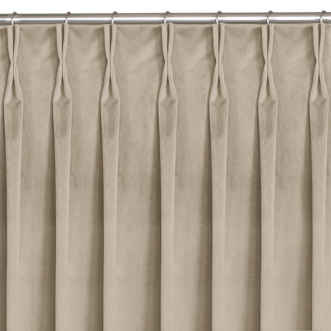 Mørklægningsgardin HOMEDE VILA - fløjl, creme, 200x270 cm, klassisk, Flex 7,5 cm billede