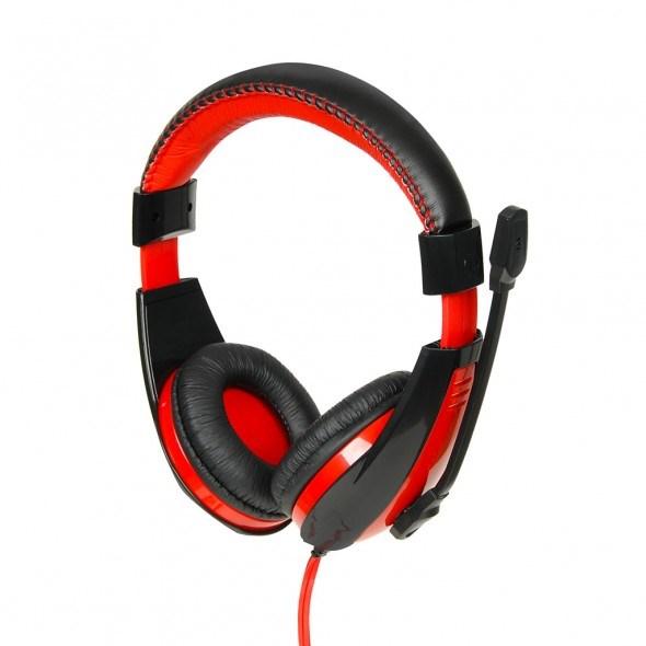 Gaming headset med mikrofon iBox HPI 1528 MV - sort/rød billede