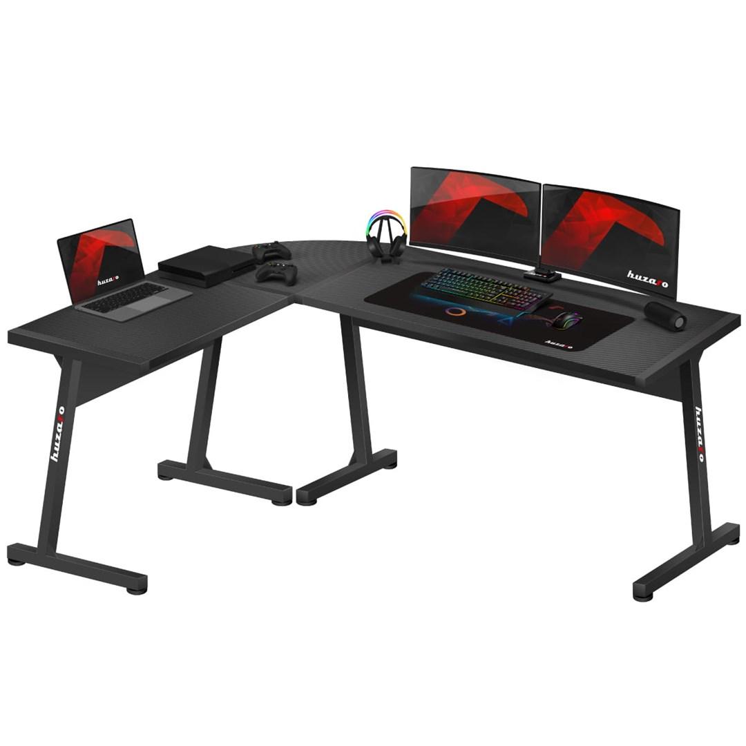 Gamingbord hjørne - Huzaro Hero 6.0, sort billede