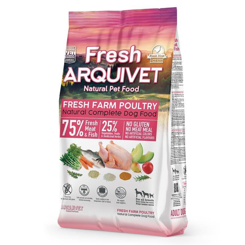 Hundefoder tørfoder ARQUIVET Fresh kylling & oceanisk fisk 2,5 kg billede