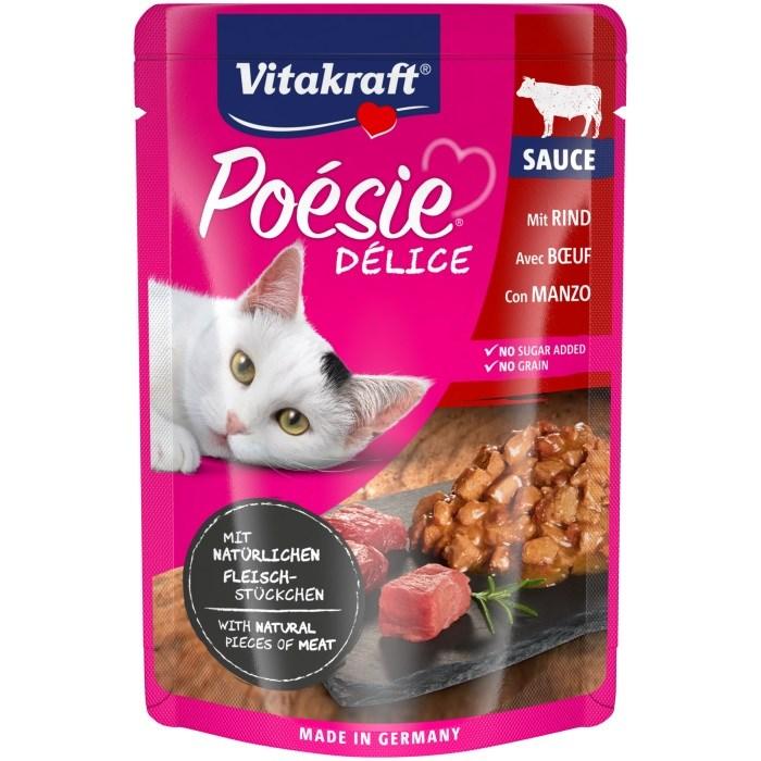 Vådfoder til kat – Vitakraft Poésie Délice oksekød, 85 g billede