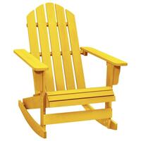 Adirondack-gyngestol massivt grantræ gul