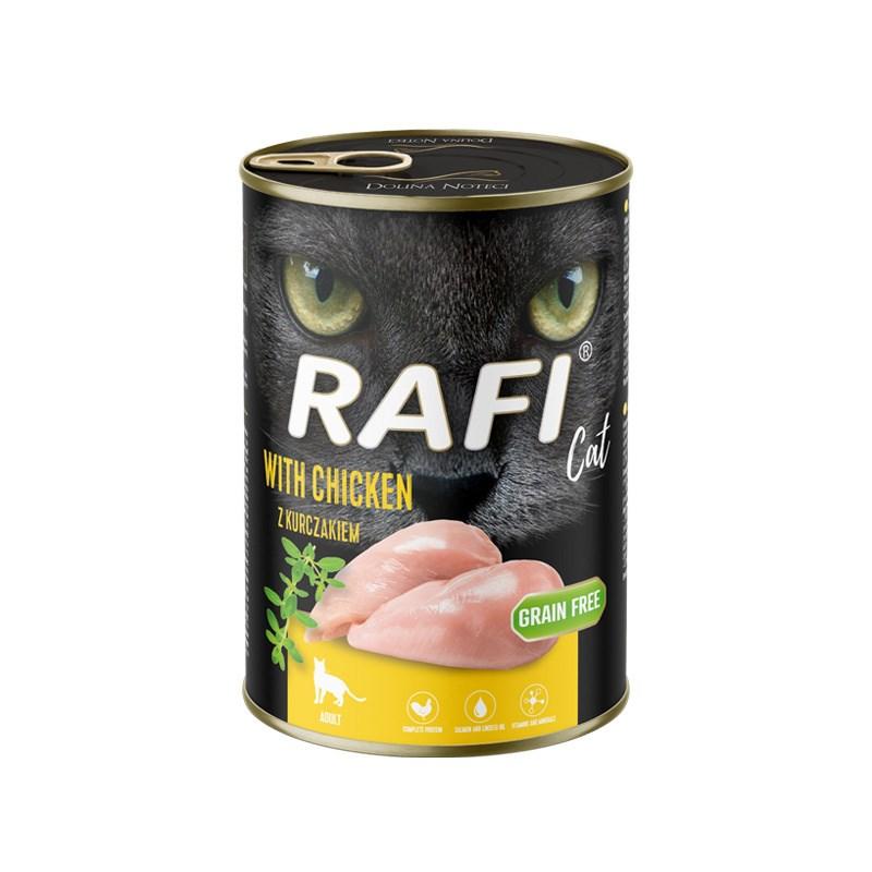 Vådfoder til kat - Dolina Noteci RAFI Adult med kylling, 400 g billede