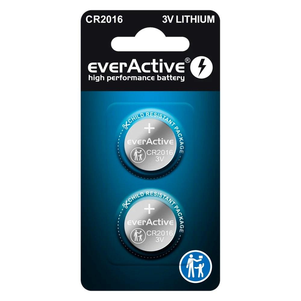 CR2016 knapcelle batterier 3V – everActive (2 stk.) billede