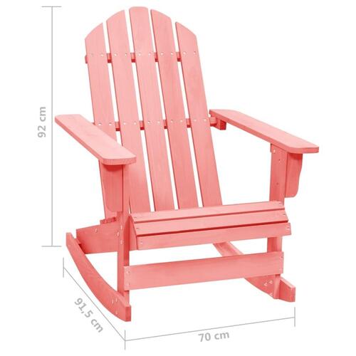 Adirondack-gyngestol massivt grantræ lyserød
