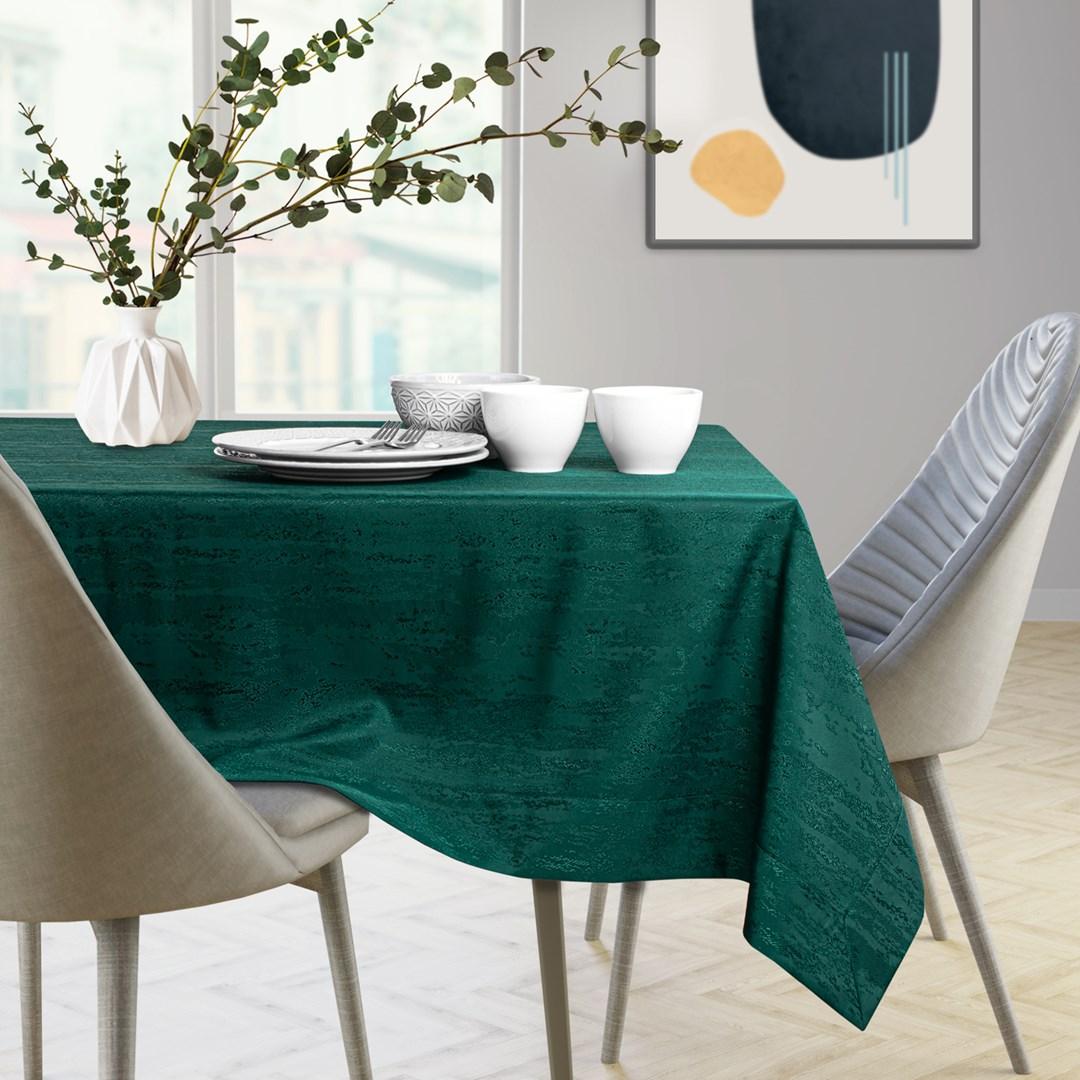 Dug i polyester - Vesta flaskegrøn 140×200 cm (AmeliaHome) billede
