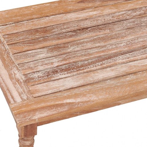 Batavia-sofabord 90x50x45 cm massivt teaktræ hvidtet finish