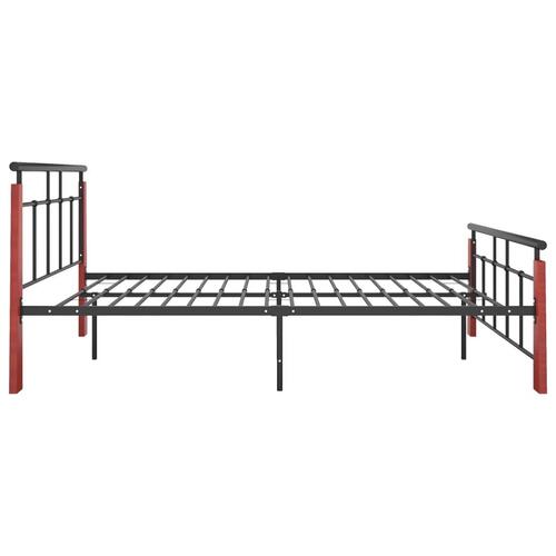 Sengestel 120x200 cm massivt egetræ og metal