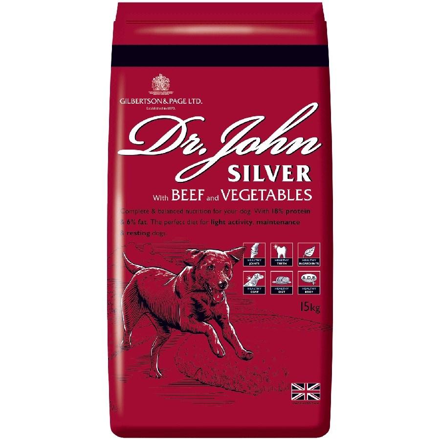 Hundefoder tørfoder Dr. John Silver Beef – 15 kg billede