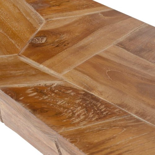 Konsolbord 110x35x75 cm massivt teaktræ