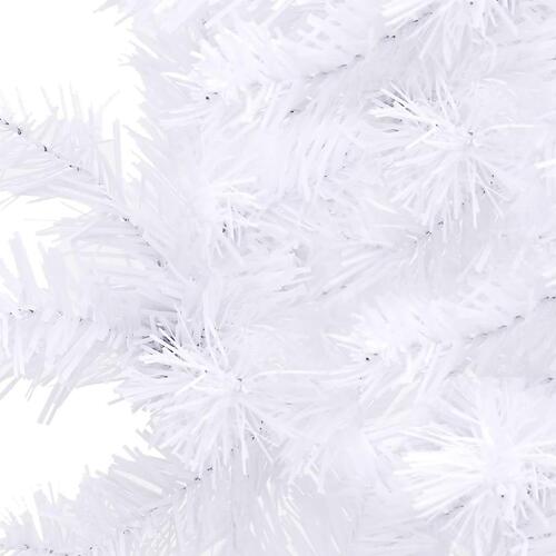 Kunstigt juletræ til hjørne 150 cm PVC hvid