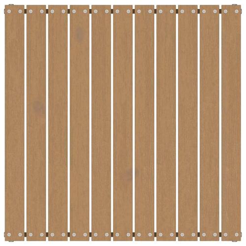 Fodskammel til haven 70x70x30 cm massivt fyrretræ gyldenbrun