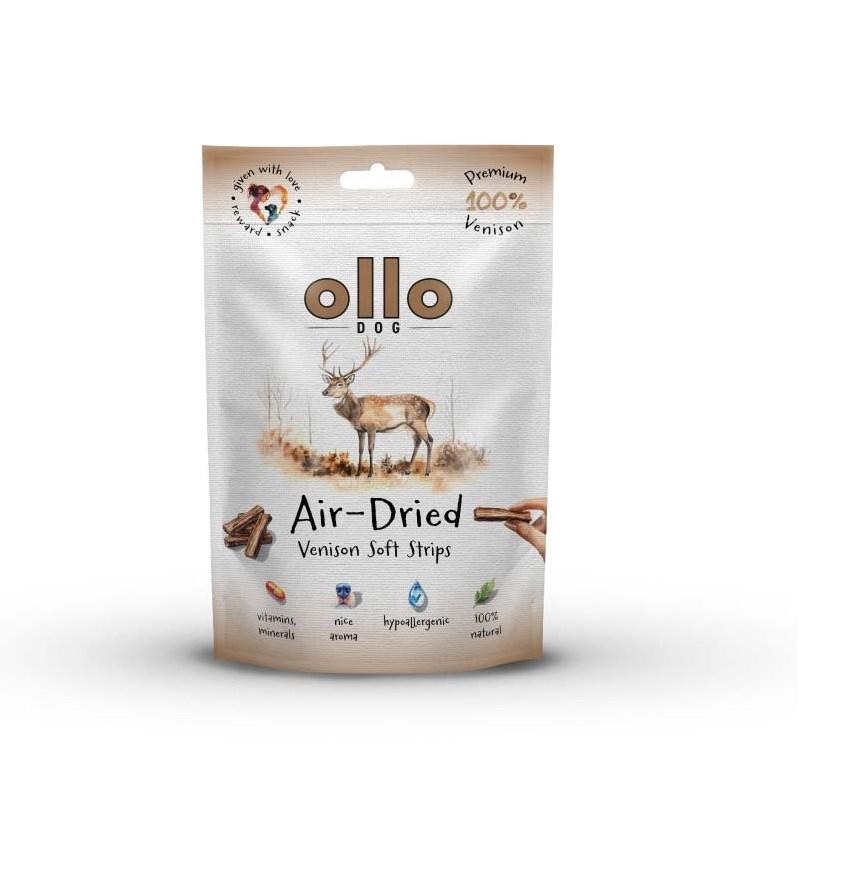 Hundegodbidder OLLO Air-Dried hjortestrips – 80 g billede