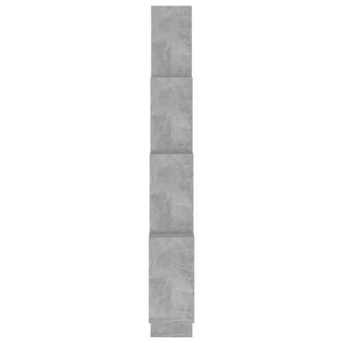 Væghylde 90x15x119 cm kubeformet konstrueret træ betongrå