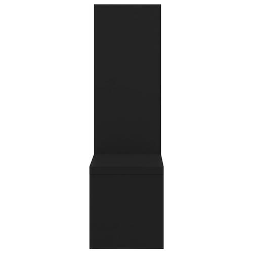 Væghængte kubehylder 2 stk. 50x15x50 cm konstrueret træ sort
