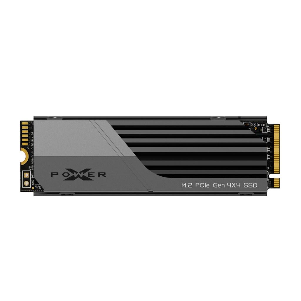 SSD M.2 NVMe Gen4 x4 2 TB - Silicon Power XS70 (sort/grå) billede