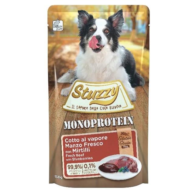 Hundefoder vådfoder Stuzzy Monoprotein oksekød med blåbær – 150 g billede