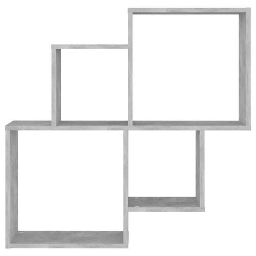Vægreol 80x15x78,5 cm konstrueret træ betongrå