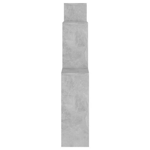 Vægreol 80x15x78,5 cm konstrueret træ betongrå