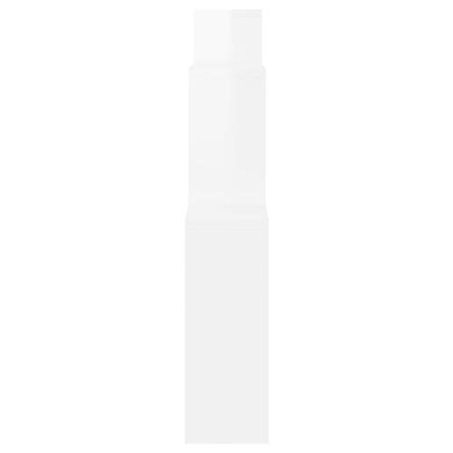 Vægreol 80x15x78,5 cm konstrueret træ hvid højglans