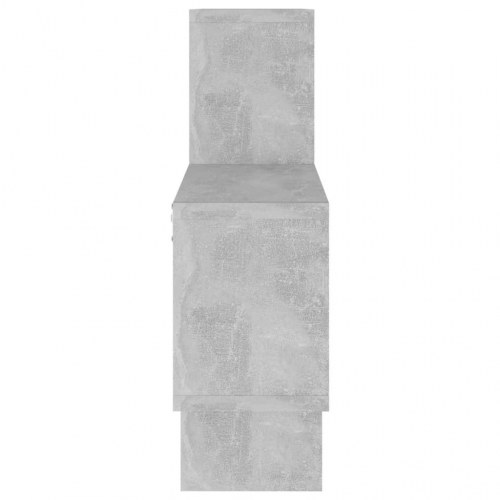 Bilformet væghylde i konstrueret træ - 82 × 15 × 51 cm, betongrå