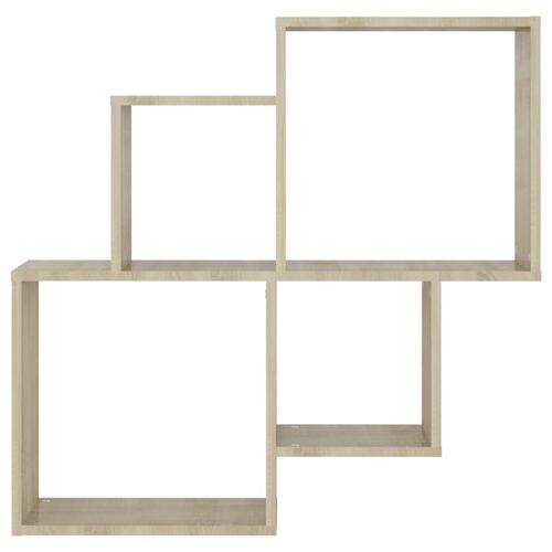 Vægreol 80x15x78,5 cm konstrueret træ sonoma-eg