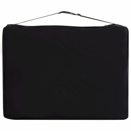 Foldbart massagebord 3 zoner aluminium sort og orange