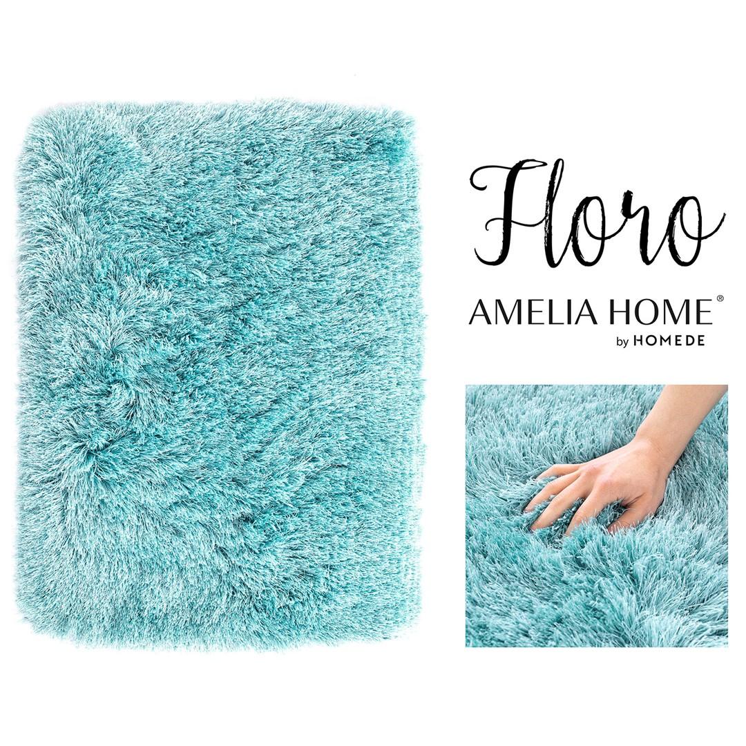 Gulvtæppe Amelia Home Floro - blå, 100×150 cm, moderne billede