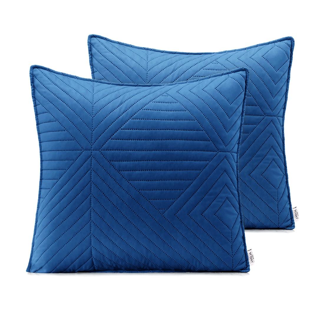 Pudebetræk 45x45 - RESTILO Softa mikrofiber, indigo (2 stk.) billede